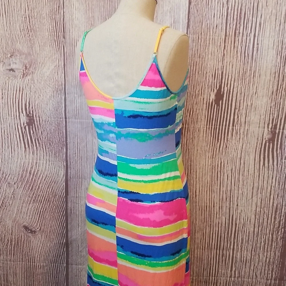 Lilly Pulitzer Gigi Neon Rainbow Maxi Dress - Picture 4 of 8